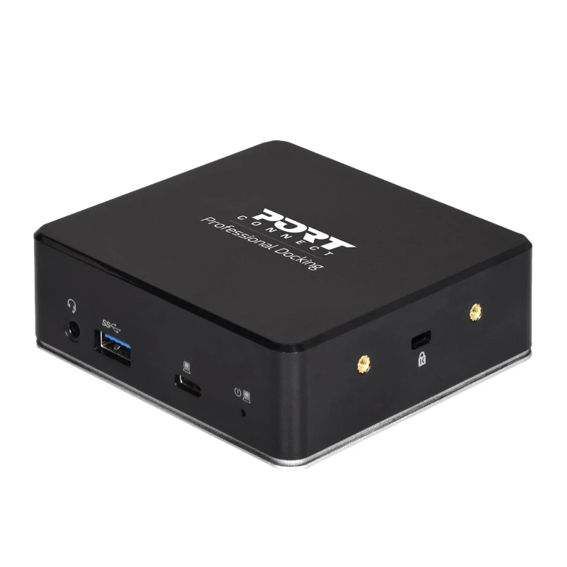 PORT USB-C 11-in-1 Multiport Hub docking station - 2x HDMI 4K, 3x USB-A, USB-C PD 100W, RJ45 Gigabit Ethernet, jack de áudio - preto
