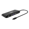 Docking station USB-C PORT hub 11-em-1 com HDMI 4K, VGA, Gigabit Ethernet, 100W PD, USB 3.1, SD/MicroSD, áudio - preto