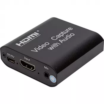 POWER PLANT placa de captura de vídeo HDMI, 4K 30Hz, USB 3.0, com saída de áudio