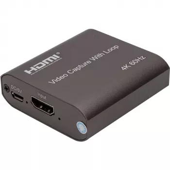 Dispositivo de captura de vídeo HDMI 4K POWER PLANT, LLC com loop-out, USB 3.0, latência ultrabaixa