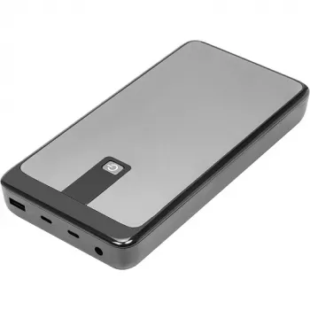 POWER PLANT, LLC bateria externa 25200mAh, PD60W, QC3.0, 2x USB-C, USB-A, 10 adaptadores