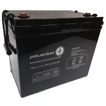Bateria de ciclo profundo de gel PowerBat CBE 12V 75Ah