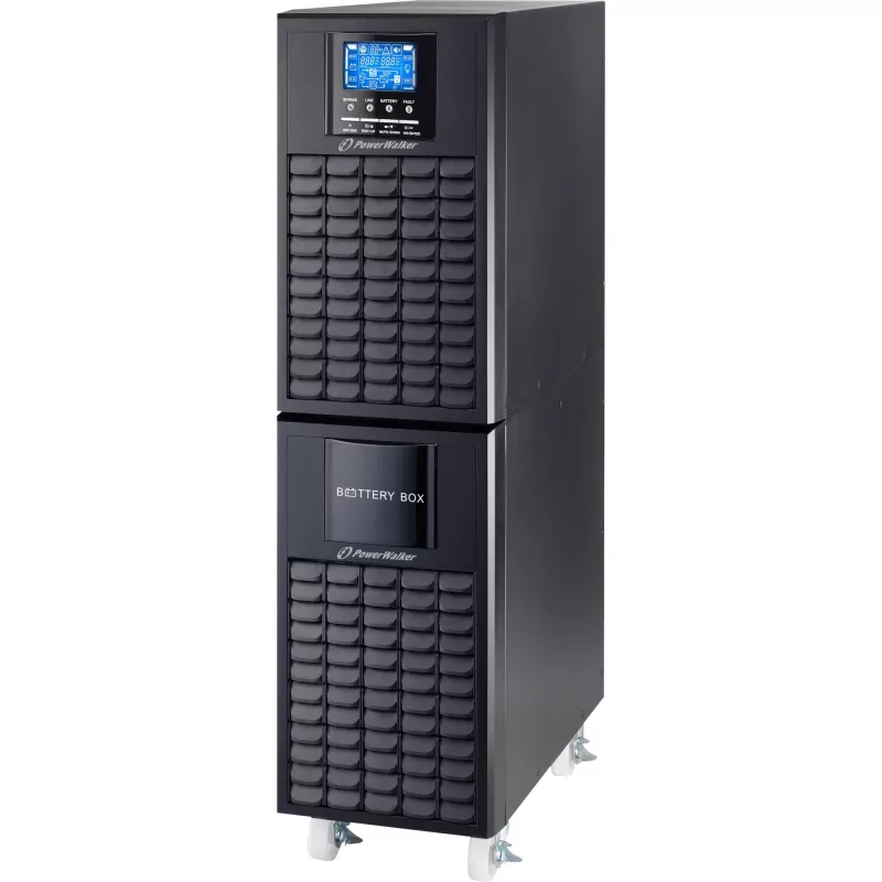 UPS On-Line 10000VA PowerWalker CG - UPS de torre de dupla conversão, 10kVA/10kW, baterias externas, ligação fixa