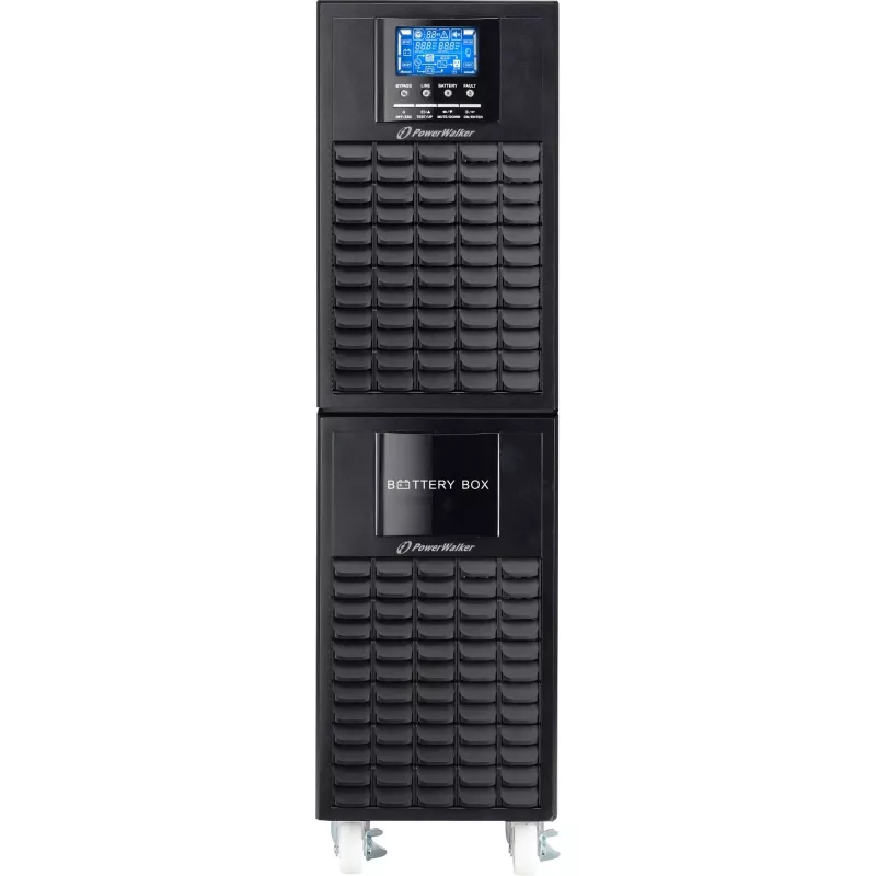 UPS On-Line 10000VA PowerWalker CG - UPS de torre de dupla conversão, 10kVA/10kW, baterias externas, ligação fixa