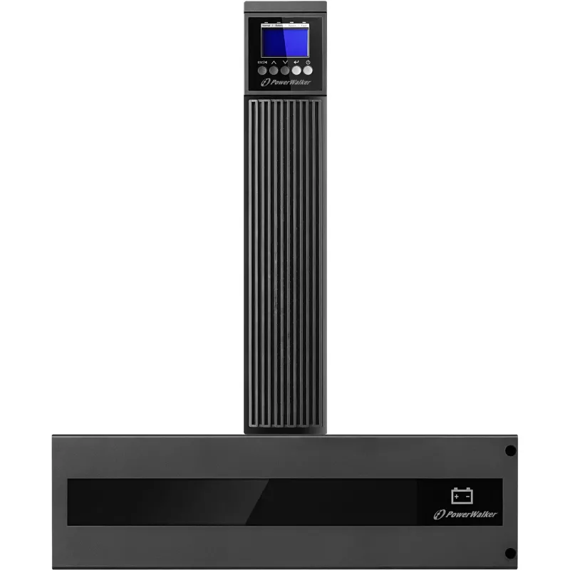PowerWalker VFI 10000 RTG PF1 UPS online 10000VA/10000W 5U rack/torre LCD com pacote de baterias