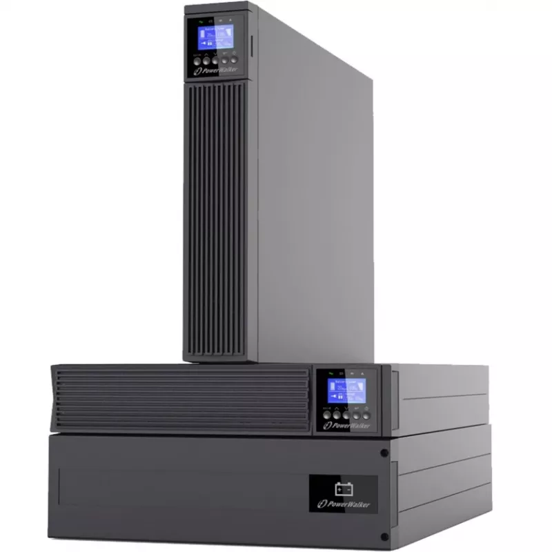 PowerWalker VFI 6000 ICR IoT 6000VA Online dupla conversão USBV Rack/Tower, 3U, 5400W, monitorização IoT