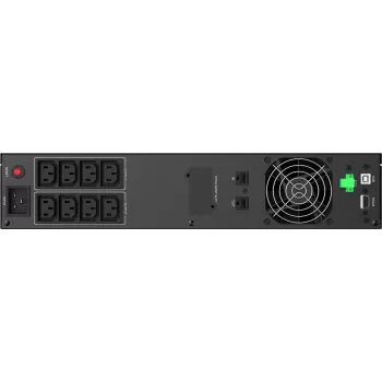 UPS line-interactive PowerWalker VI 3000 RLE UK, 3000 VA/1800 W, rackmount 2U, 8x IEC C13 + 1x IEC C19, USB/RS-232, AVR, LCD