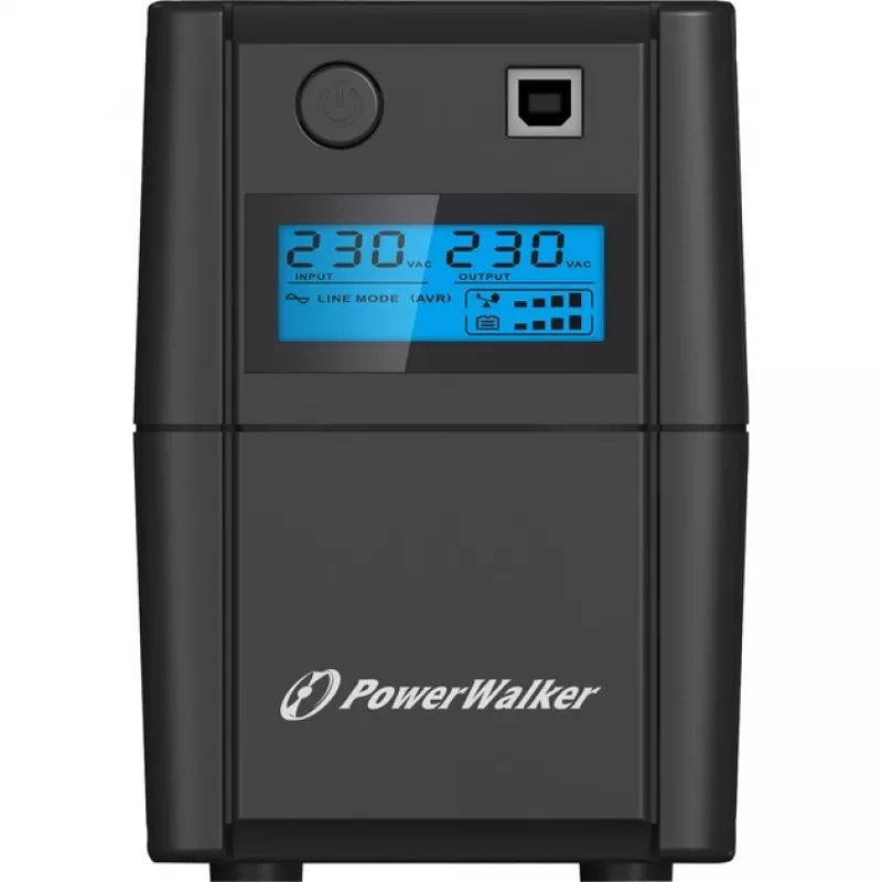UPS line-interactive PowerWalker VI 650 SHL IEC – 650 VA / 360 W, torre, 2x IEC C13