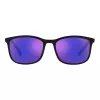 Óculos de sol de homem PRADA Linea Rossa PS01TS-16G05U, armação preta mate, lentes cinzentas espelhadas prateadas, 55/19/140 mm