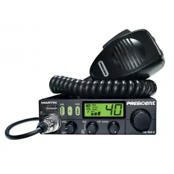 Rádio CB President Martin ASC AM/FM 12/24V