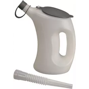 PRESSOL Jarro medidor de 3L com tampa e bico flexível, branco/transparente 07623