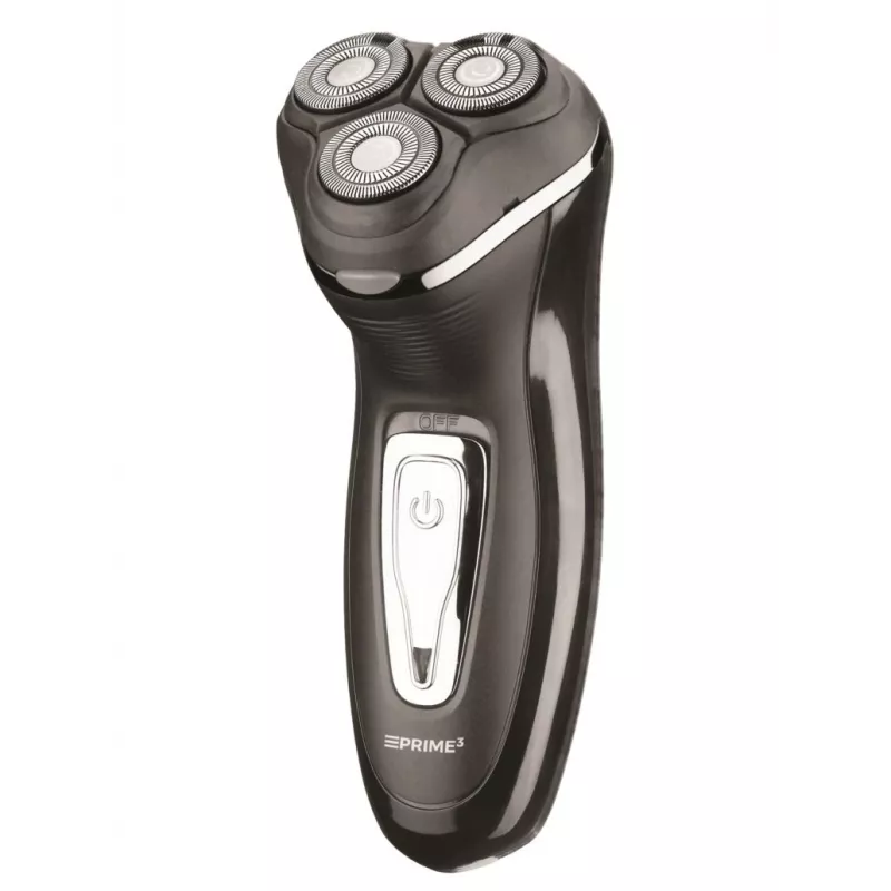 PRIME3 SRS11 máquina de barbear rotativa para homem com aparador pop-up, preto/prateado
