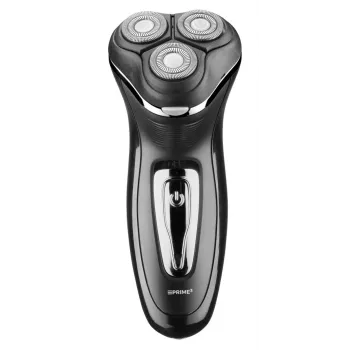 PRIME3 SRS11 máquina de barbear rotativa para homem com aparador pop-up, preto/prateado