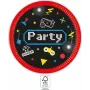 Pratos de cartão Gaming Party PROCOS 23cm pack de 8 (93769)