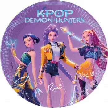 PROCOS K-Pop Demon Hunters prato de papel 23cm pack de 8 (98638)