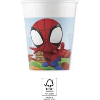 Copos de papel Procos Marvel Spider-Man 200ml pack de 8 copos de festa 94877