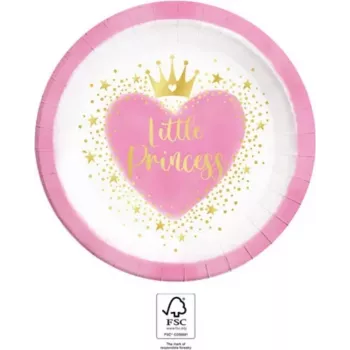 Pratos de papel My Little Princess Procos 23cm, pack de 8 (96476)