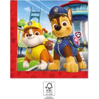 Guardanapos de papel 2 folhas Paw Patrol Procos, pack de 20, 33x33 cm, multicolor 95599