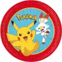 Procos Pokemon prato de papel pack de 8 23cm prato de festa descartável 98391