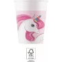 Copos de papel Procos Einhorn Regenbogen 200ml pack de 8 93759