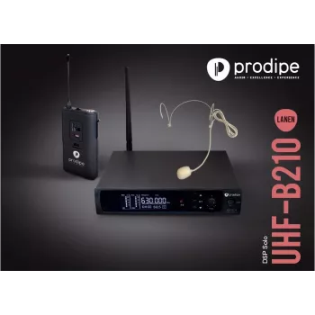 Prodipe B210SOLO DSP Sistema de microfone de auscultador sem fios UHF (F5, 863-865 MHz)