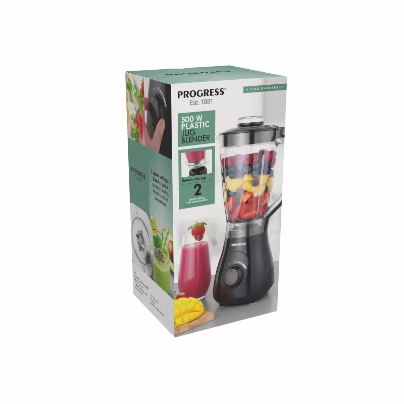 Progress EK6647PVDE Liquidificadora 500W com recipiente de plástico