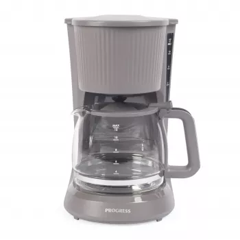 Progress EK6658PVDE Máquina de café de filtro Mellow - 1,25 l, 900 W, cinzento/prateado