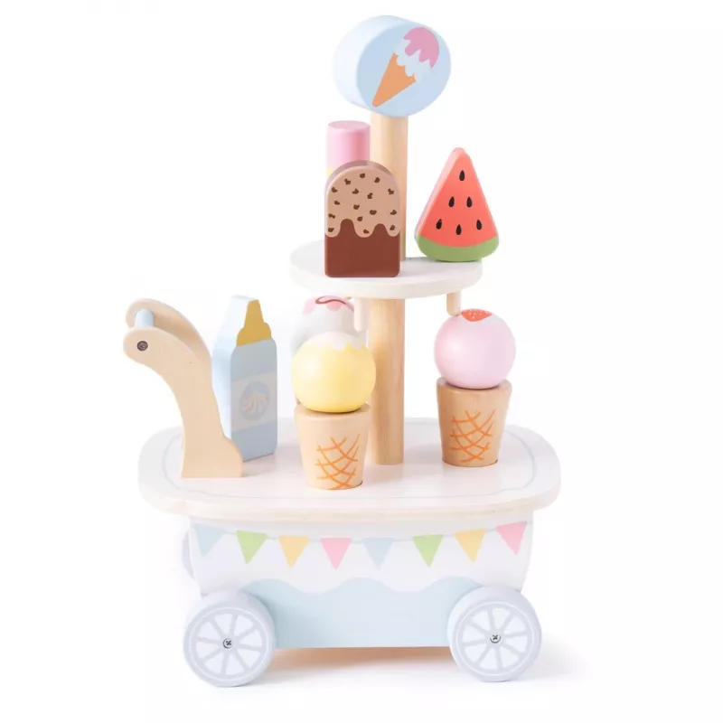 Promis LD04 Carrinho de gelados de madeira Brinquedo para crianças