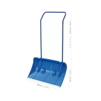 Pá de neve dupla PROSPERPLAST PP. Arctic Blue 80cm com cabo de aço