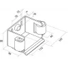 PSG 60.00P.80.19 conjunto de carros de correr para portão cantilever para calha 80x80x5 mm, capacidade de carga 400 kg, 2 carros de correr com 5 rolos de aço cada, aço galvanizado