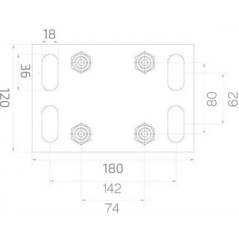 PSG 60.00P.80.19 conjunto de carros de correr para portão cantilever para calha 80x80x5 mm, capacidade de carga 400 kg, 2 carros de correr com 5 rolos de aço cada, aço galvanizado