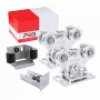 PSG 60.00P.80.19 conjunto de carros de correr para portão cantilever para calha 80x80x5 mm, capacidade de carga 400 kg, 2 carros de correr com 5 rolos de aço cada, aço galvanizado