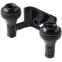 PSG 60.023.9005 suporte de guia superior para portões de correr, 60 mm, 2 rolos, preto RAL 9005
