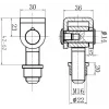 PSG 61.001.01 Olhal de soldadura M16 roscado zincado