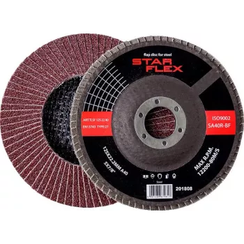 PSG Star Flex STAL T29 125x22mm Disco de lixa de velcro, corindo de zircónio, grão 40, para aço (TLS1252240)