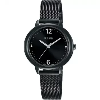 Relógio de quartzo analógico Pulsar mulher PH8355X1 29mm prateado em aço inoxidável