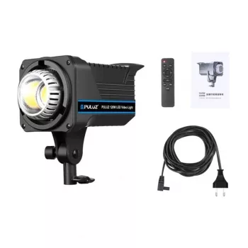 Luz de estúdio LED Puluz 120 W com controlo de temperatura de cor e comando