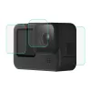 PULUZ PU507 conjunto de proteção de ecrã e objetiva em vidro 9H para GoPro HERO12/11/10 Black – conjunto de 3 peças (frontal, traseira, objetiva)