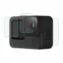 PULUZ PU507 conjunto de proteção de ecrã e objetiva em vidro 9H para GoPro HERO12/11/10 Black – conjunto de 3 peças (frontal, traseira, objetiva)