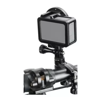 Puluz Suporte de guiador em alumínio com rotação de 360 graus para action cams (preto)
