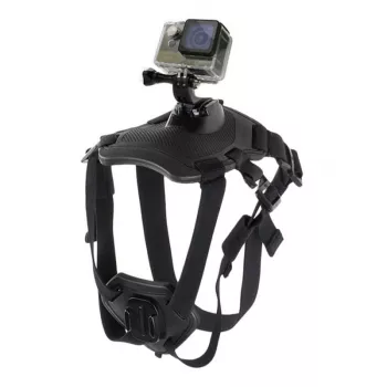 Arnês peitoral para cães PULUZ para action cams (GoPro, Insta360, DJI Action) - preto
