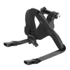 Suporte de queixo para capacete PULUZ para action cams (compatível com Insta360 X5/X4, DJI Osmo Action 5 Pro) PU579B