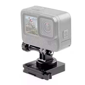 Suporte de capacete PULUZ para action cams (DJI, GoPro, Insta360) - Preto