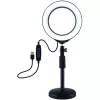 PULUZ Anel de luz LED 16cm com tripé 18-28cm USB
