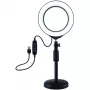 PULUZ Anel de luz LED 16cm com tripé 18-28cm USB