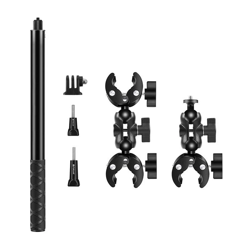 PULUZ Suporte para mota/bicicleta com grampo único e bastão selfie 150 cm (PU496B)