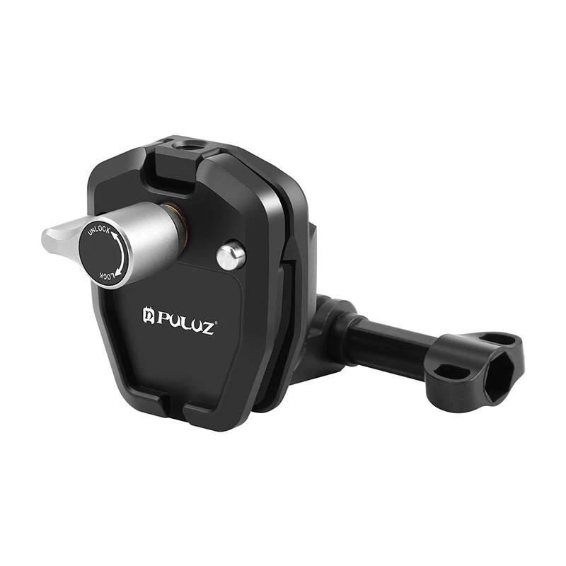 PULUZ Clip para para-brisas de mota para câmaras de ação (DJI Osmo Action 4, GoPro Hero 12, Insta360 Ace Pro / X4) - Preto