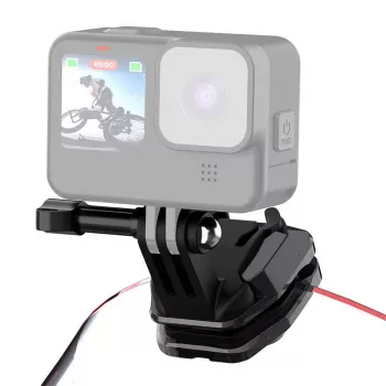 PULUZ Clip para para-brisas de mota para câmaras de ação (DJI Osmo Action 4, GoPro Hero 12, Insta360 Ace Pro / X4) - Preto