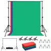 PULUZ Conjunto de fundo fotográfico e suporte 2x2m, RGB
