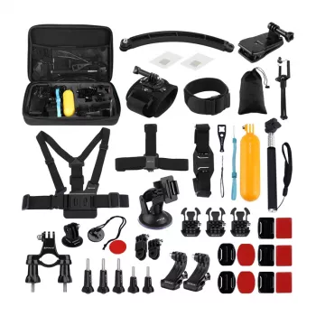 PULUZ PKT39 Conjunto com 50 acessórios para câmaras de ação